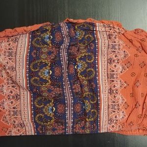 Xhilaration Paisley Crop Top, size S